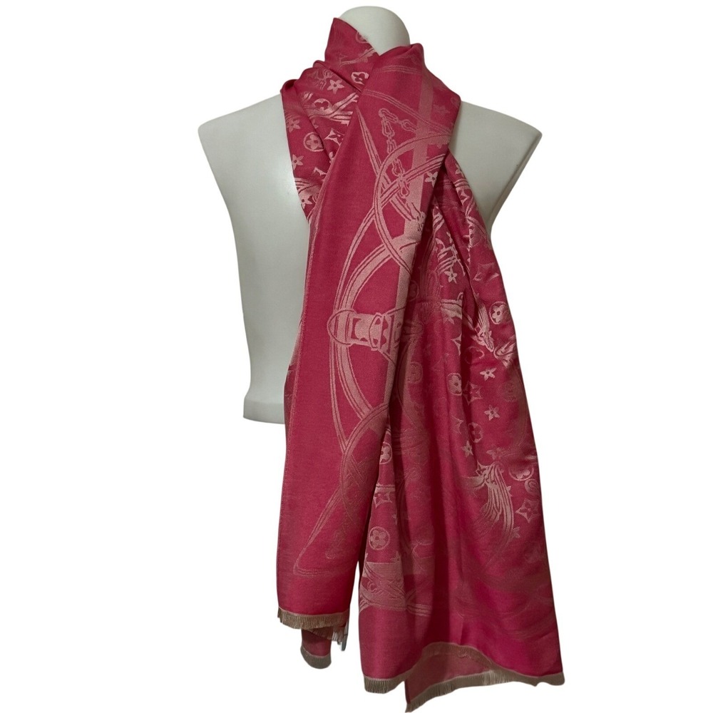 Pink Graphic Print Scarf Womens Neck Wrap‎ Shawl Lightweight Accessory